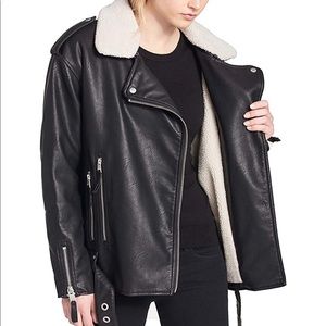 Levi’s Faux Leather Oversized Sherpa Lined Jacket